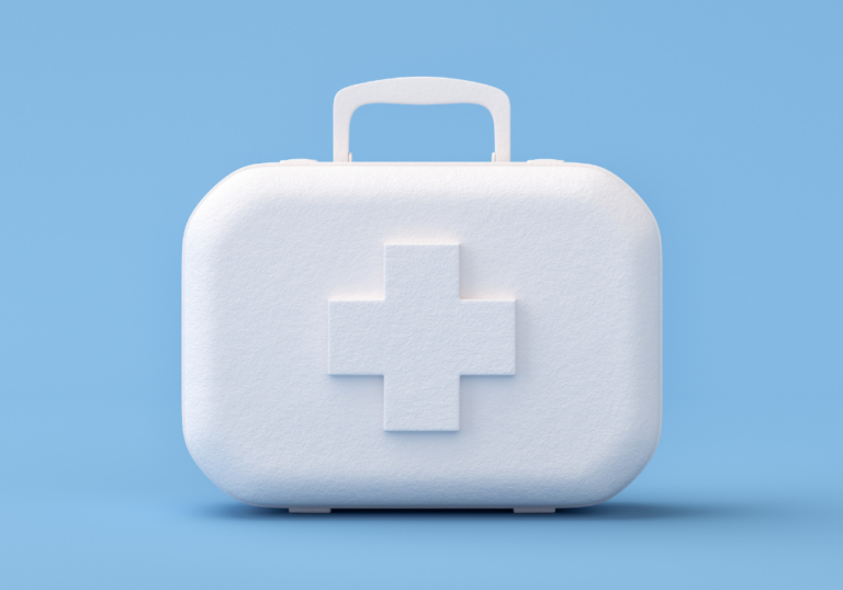 small white first aid kit