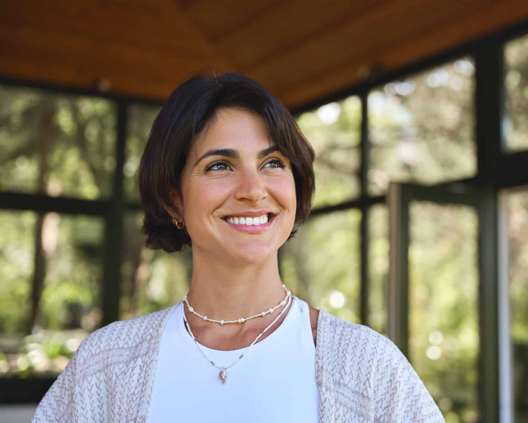 Young,Happy,Confident,Hispanic,Woman,Health,Coach,,Yoga,Instructor,,Holistic